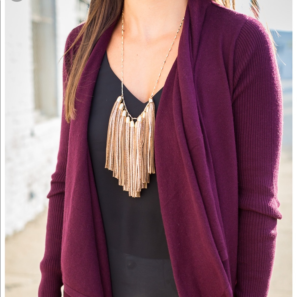 leather tassel necklace | baublebar